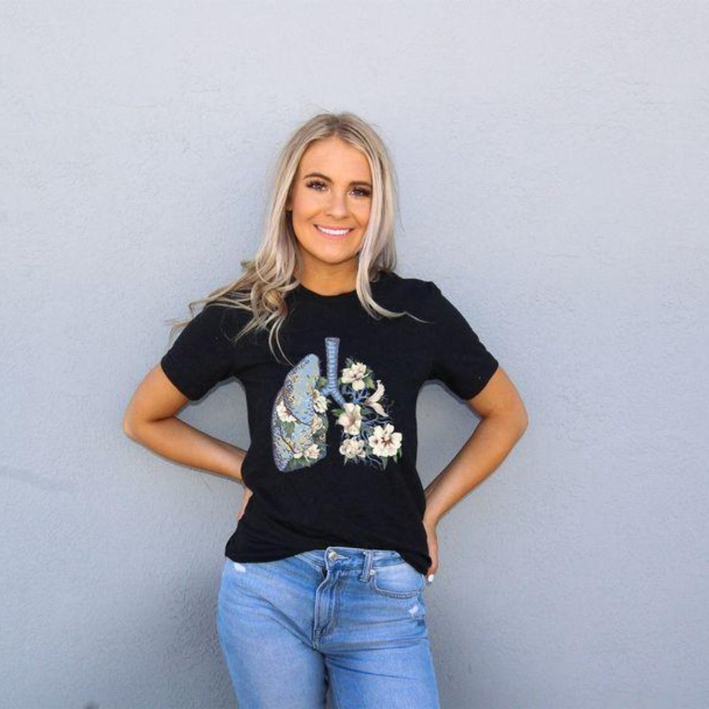 MED BLUE LUNGS GRAPHIC TEE